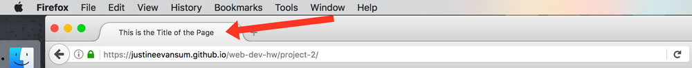 Example of Title in Browser Tab